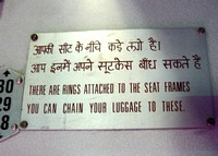 Sign in the train