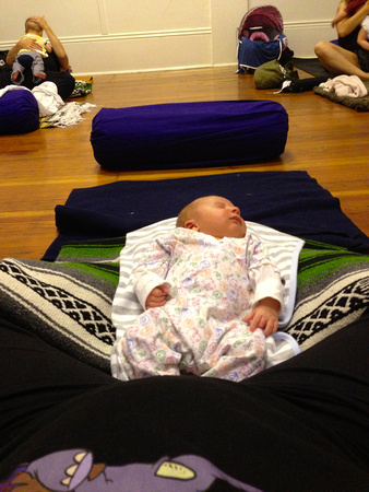 Our first yoga class