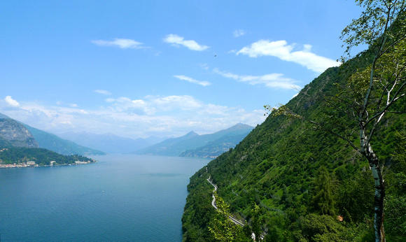 Eastern slope of the western arm of lake Como