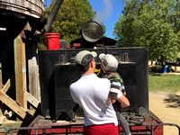 Papa as a guide to steam trains