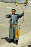 An Archer testing his bow
