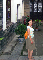 In a court yard of an old Chinese home