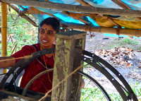 Coir spinning, Kerala Backwaters