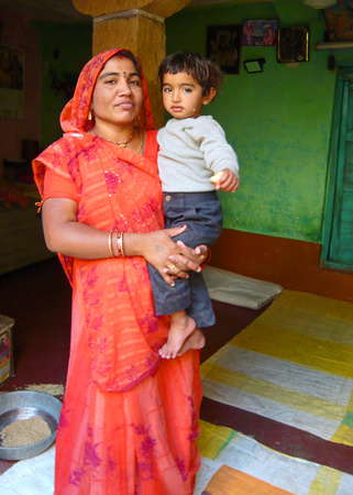 My guide's wife with their son, Jaisalmer