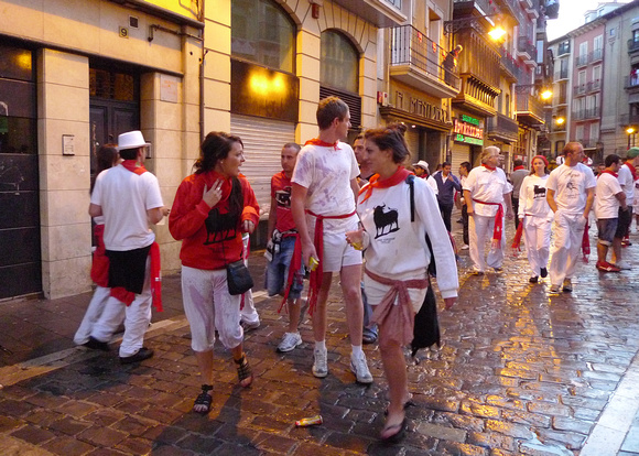 Early-morning revelers