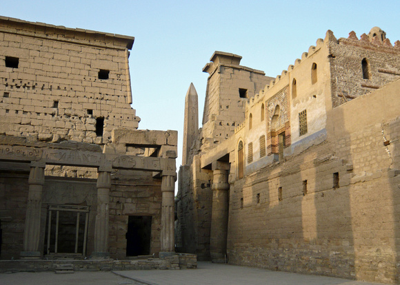 Temple courtyard and the Mosque