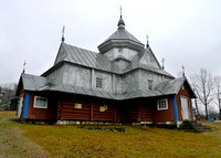 Hutsul church uses tin to decorate and preserve the wood.