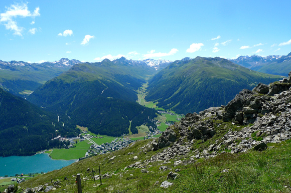 Eastern edge of Davos and Davosersee below