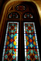 Stained glass windows in the Teachers Lounge