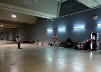 Bus station in the wee hours of the morning.