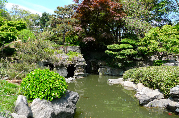 Waterfall at the Japanese pond