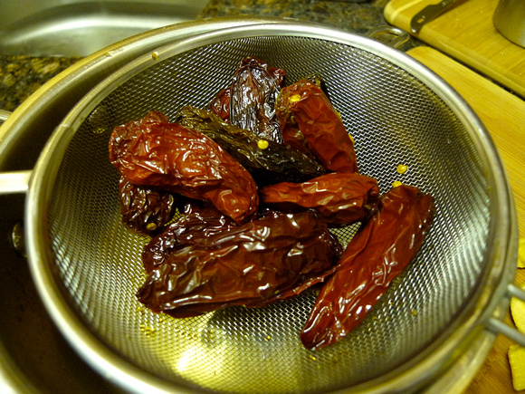 Sweet marinade reconstituted peppers